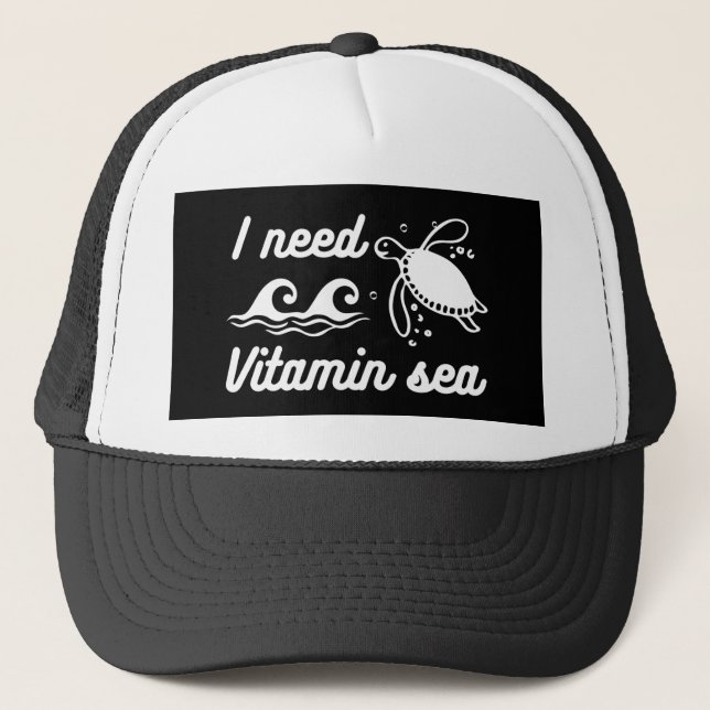 Gorra De Camionero Necesito una tortuga marina de vitamina (Anverso)
