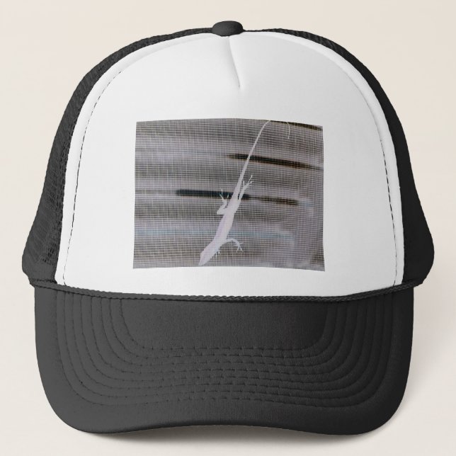 Gorra De Camionero Negative image of a lizard on a window screen (Anverso)