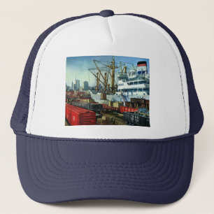 Gorra De Camionero Negocio Vintage, Transporte de Barcos de Carga aco