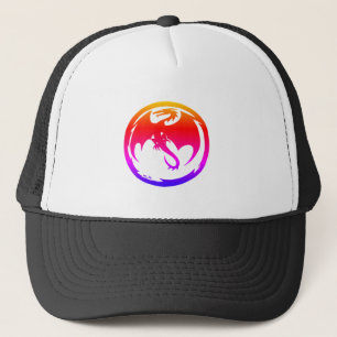 Gorra de camionero negra Neon Dragon