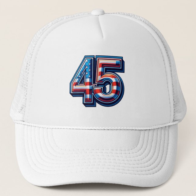 Gorra De Camionero Negrita 45.ª Mug de Cumpleaños - norteamericana Ba (Anverso)