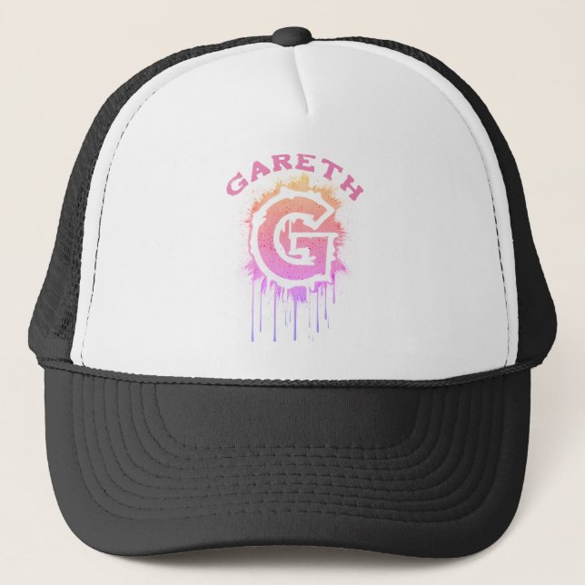 Gorra De Camionero Negrita y urbana - Graffiti G Monograma inicial (Anverso)