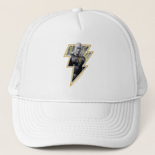 Gorra De Camionero Negro Adam Gray y Gold Lightning Graphic