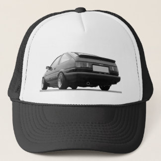 Gorra De Camionero Negro AE86 y blanco