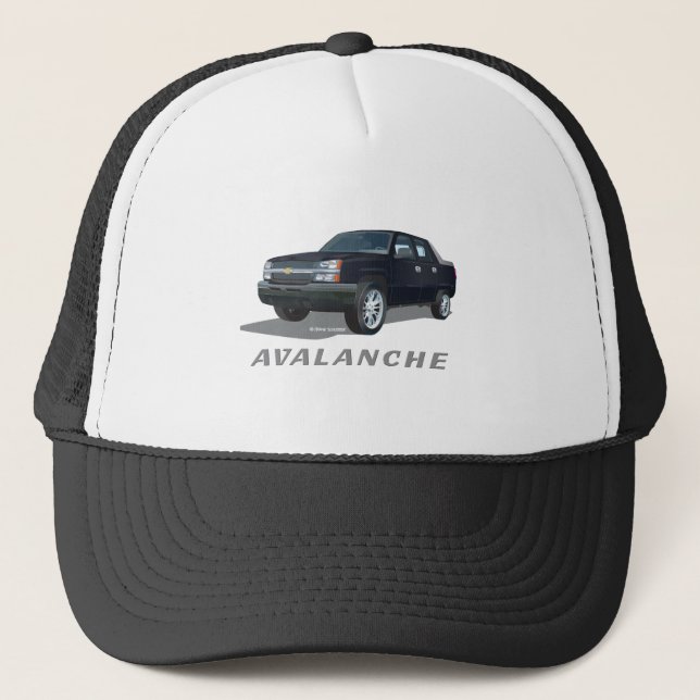 Gorra De Camionero Negro Avalanche (Anverso)