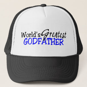 Gorra De Camionero Negro azul del padrino más grande de los mundos