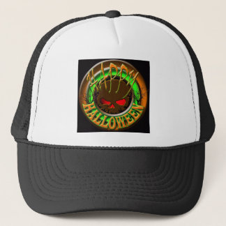 Gorra De Camionero NEGRO BG del cráneo del feliz Halloween
