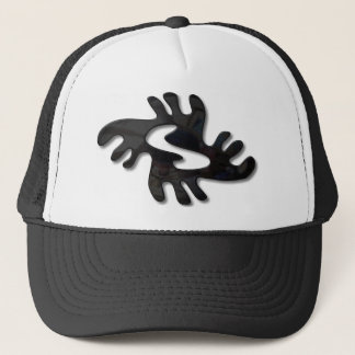 Gorra De Camionero Negro brillante Adinkra-peace