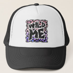 Gorra De Camionero Negro dálmata y rosado me salvaje