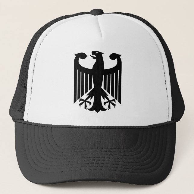 Gorra De Camionero Negro de Eagle del alemán (Anverso)