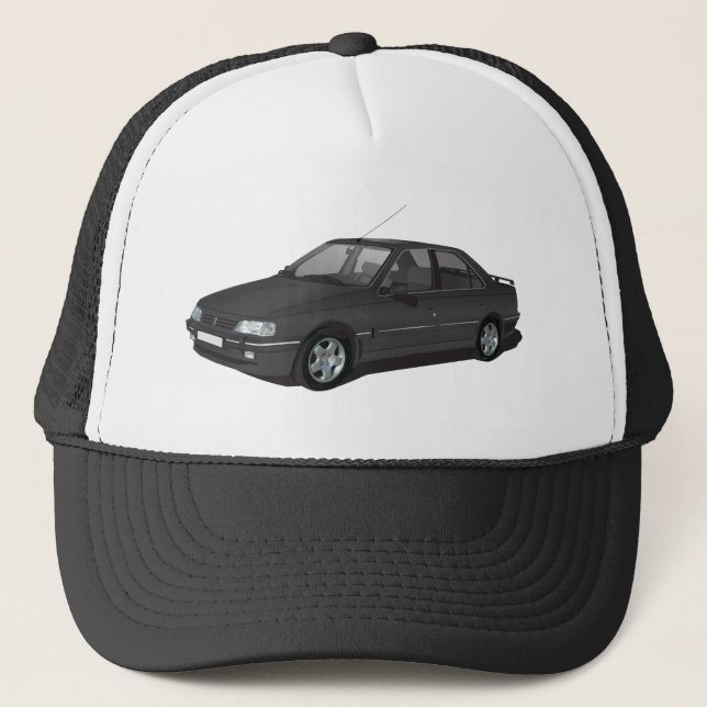 Gorra De Camionero Negro de Peugeot 405 (Anverso)