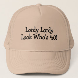 Gorra De Camionero Negro de Whos 40 de la mirada de Lordy Lordy