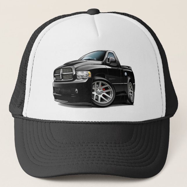 Gorra De Camionero Negro del espolón de Dodge SRT10 (Anverso)