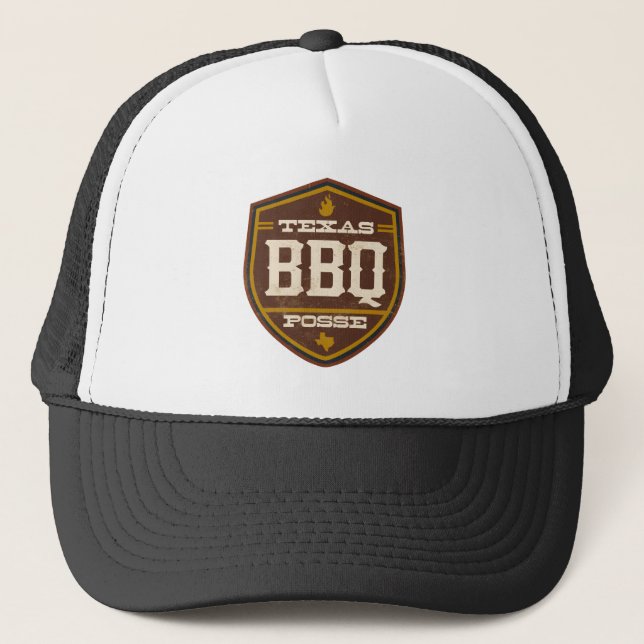 Gorra De Camionero Negro del gorra del camionero - pandilla del Bbq (Anverso)