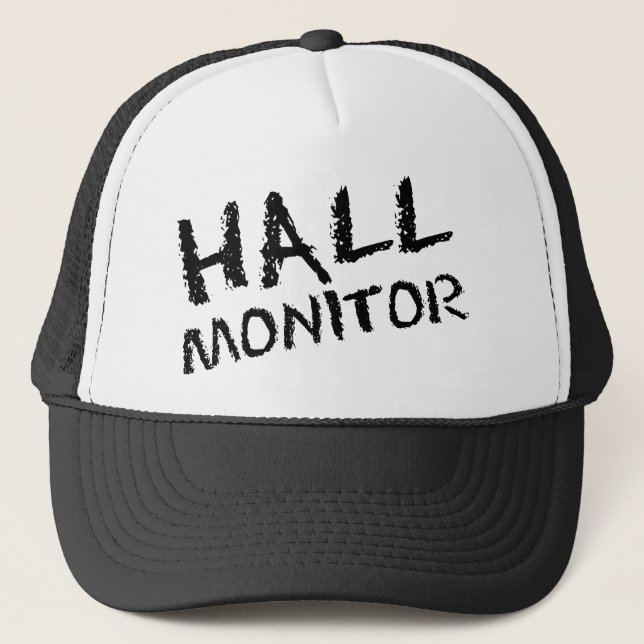 Gorra De Camionero Negro del monitor de Pasillo (Anverso)
