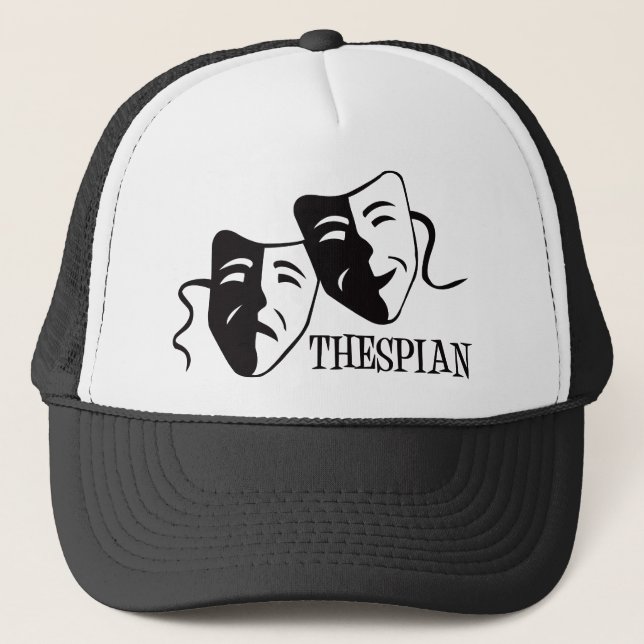 Gorra De Camionero negro del thespian (Anverso)