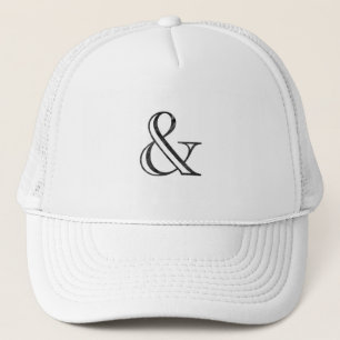 Gorra De Camionero Negro grabado academia del signo "&"