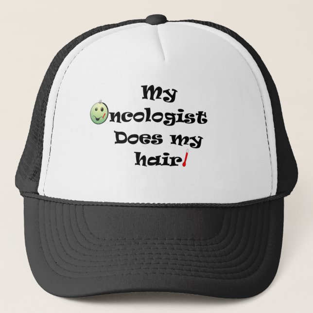 Gorra De Camionero Negro litros de ChemoHair (Anverso)