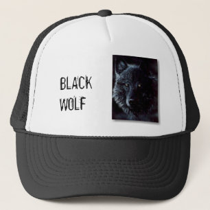 Gorra De Camionero negro-lobo, LOBO NEGRO