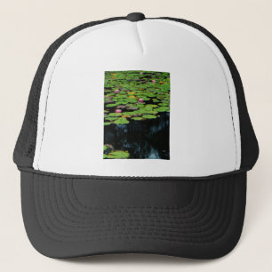 Gorra De Camionero negro loto rosa