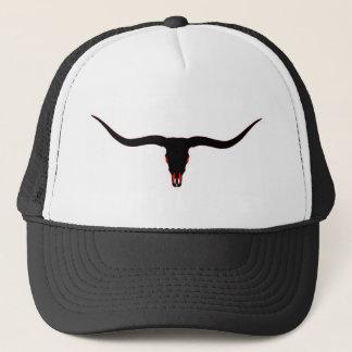Gorra De Camionero Negro y rojo del cráneo del fonolocalizador de