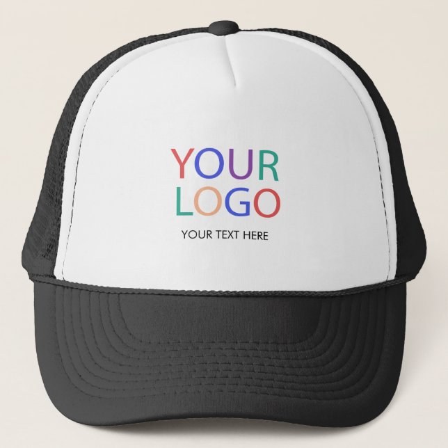 Gorra De Camionero Negros profesionales Personalizados comerciales (Anverso)