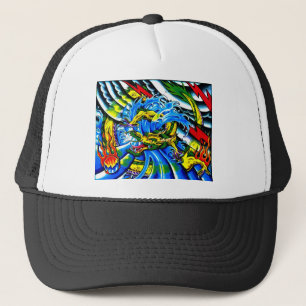 Gorra De Camionero Neo Jap Dragon Tattoo