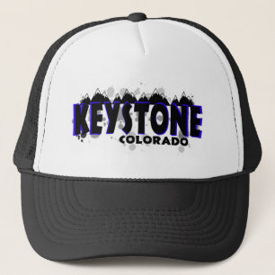 Gorra De Camionero Neon blue grunge Keystone Colorado