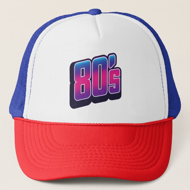 Gorra De Camionero Neón de los años 80 (Anverso)