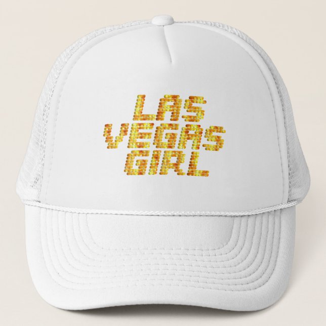 Gorra De Camionero Neon Lights - Chica de Las Vegas (Anverso)