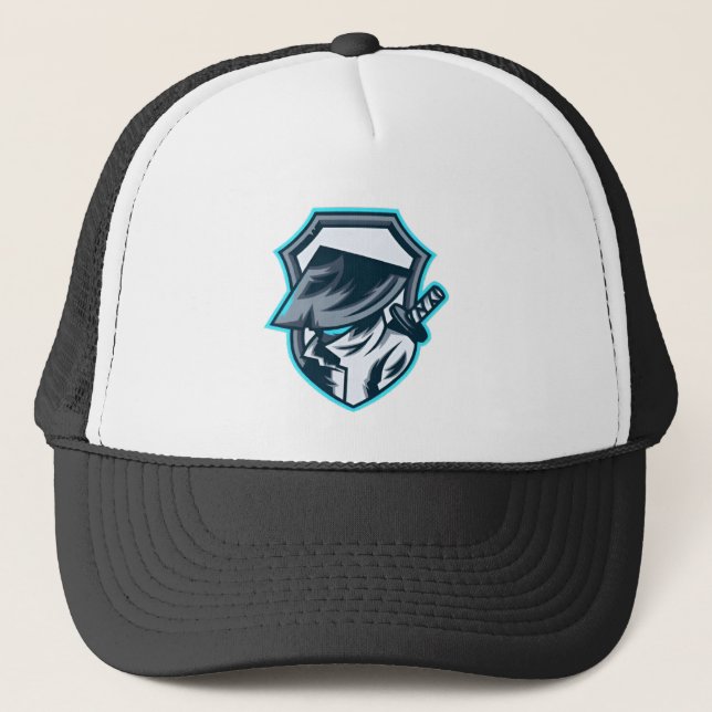 Gorra De Camionero Neon Ronin: Crest de la Hoja de la Sombra (Anverso)