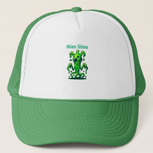 Gorra De Camionero Neon Slime Monster - Diseño Alien Asombroso de Gua (Anverso)