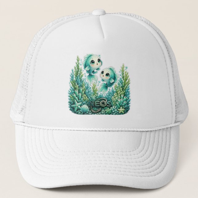 Gorra De Camionero Neos Kawaii Zodíaco Piscis (Anverso)