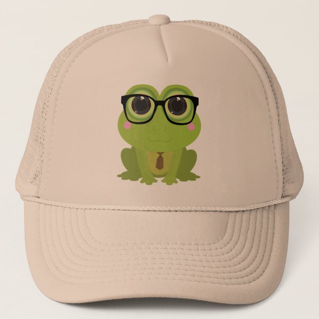 Gorra De Camionero Nerd de rana (Anverso)