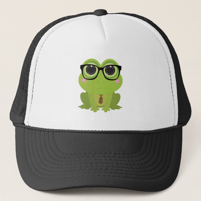 Gorra De Camionero Nerd de rana (Anverso)