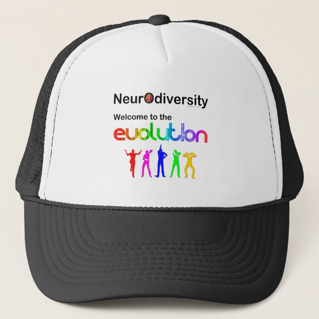Gorra De Camionero Neurodiversidad Bienvenidos a la evolución (Anverso)