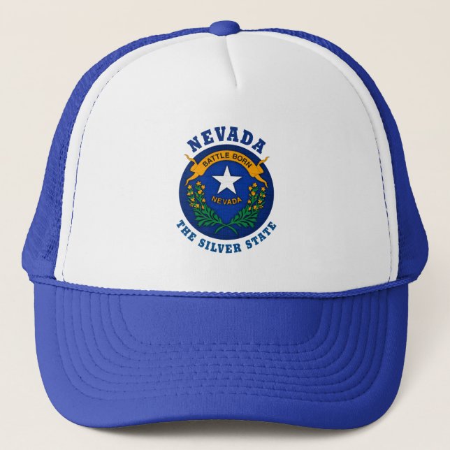 GORRA DE CAMIONERO NEVADA SILVER STAFLAG TRUCKER HAT (Anverso)