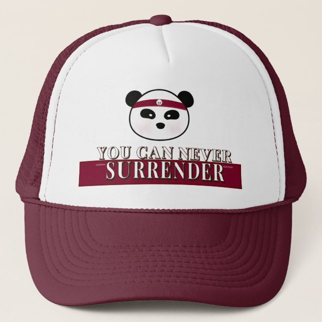 Gorra De Camionero Never Surrender Leon The Panda Bear (Anverso)