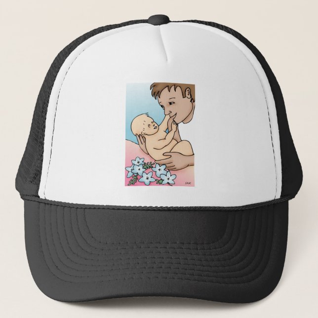 Gorra De Camionero New Daddy and Baby (Anverso)