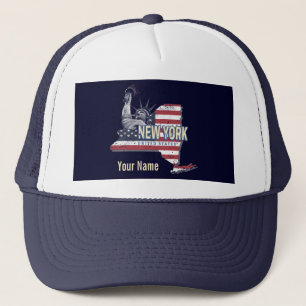 Gorra De Camionero New York State Estados Unidos Retro Map Vintage US