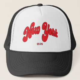 Gorra De Camionero New-York-Typography Black-Grey