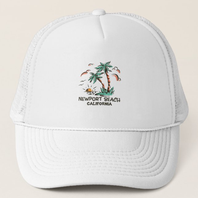 Gorra De Camionero Newport Beach - California - Sunset (Anverso)