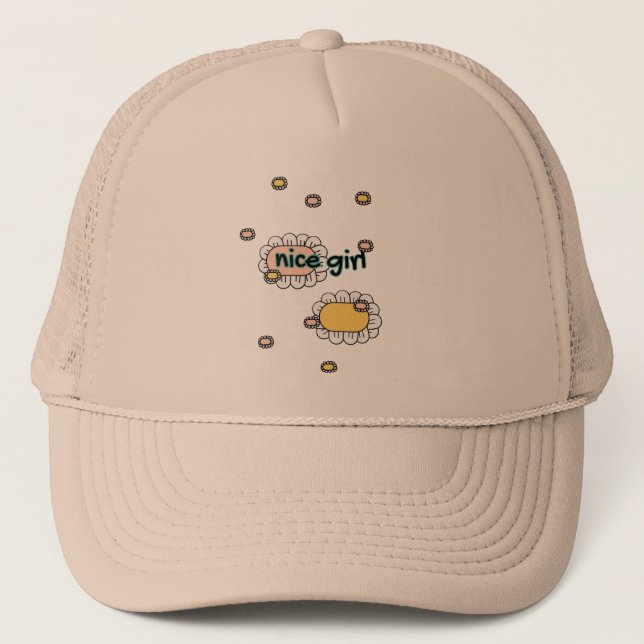 Gorra De Camionero nice girl floral (Anverso)