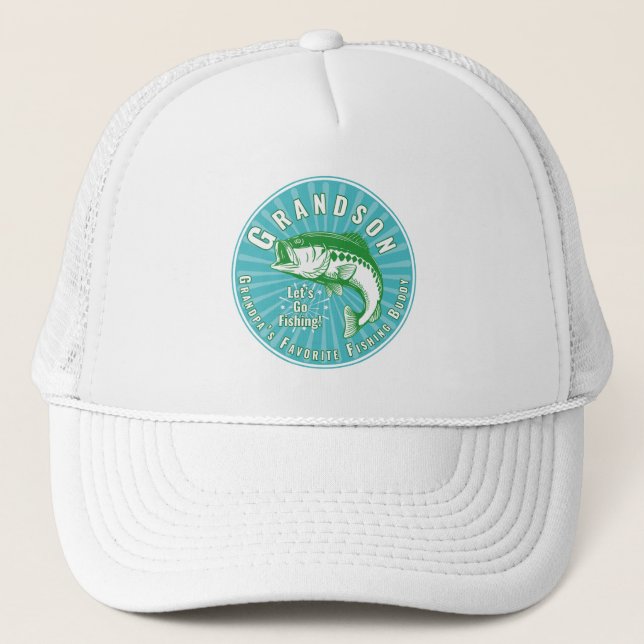 Gorra De Camionero Nieto pescando con abuelo  (Anverso)