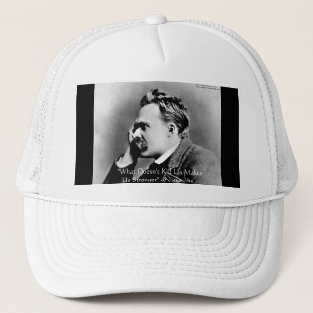 Gorra De Camionero Nietzsche "Doesn't Kill U" Quote Gifts & Tees (Anverso)