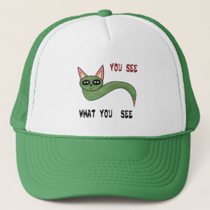 Gorra De Camionero Nieve divertida de gato