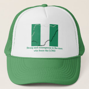 Gorra De Camionero NIGERIA FLAG Escritura cristiana personalizada