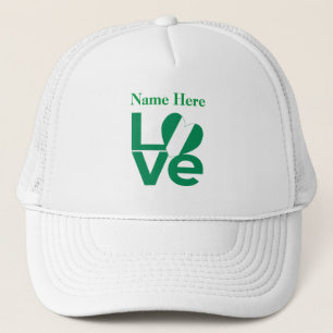 Gorra De Camionero Nigerian Green LOVE Heart Flag Personalizado