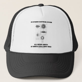 Gorra De Camionero Nikola Tesla AC Dynamo Sistema Eléctrico Patente