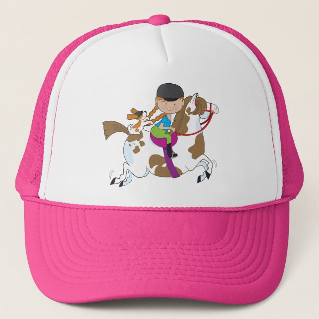 Gorra De Camionero Niña en caballo (Anverso)